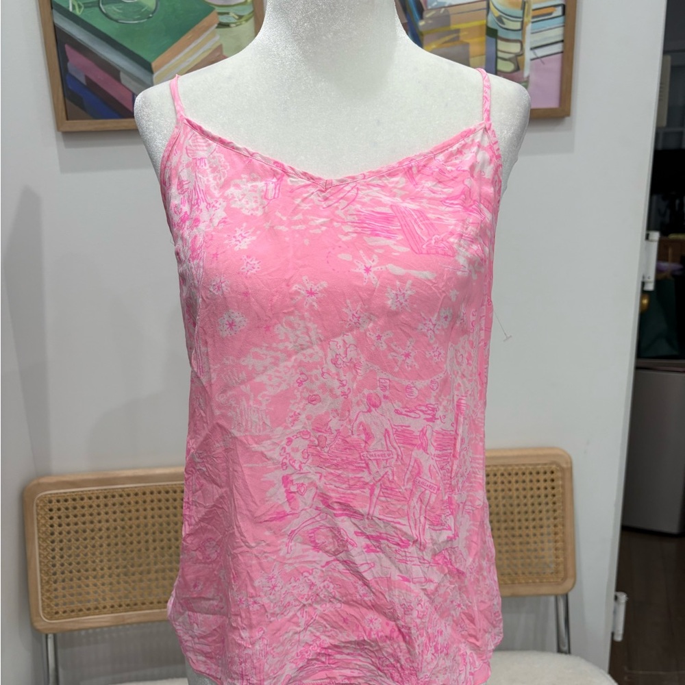 Pink Lilly Pulitzer adjustable tank top!